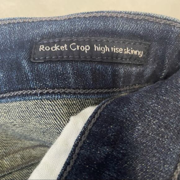 Citizens of Humanity Rocket Crop high rise skinny jeans dark blue denim size 28 - Picture 6 of 10